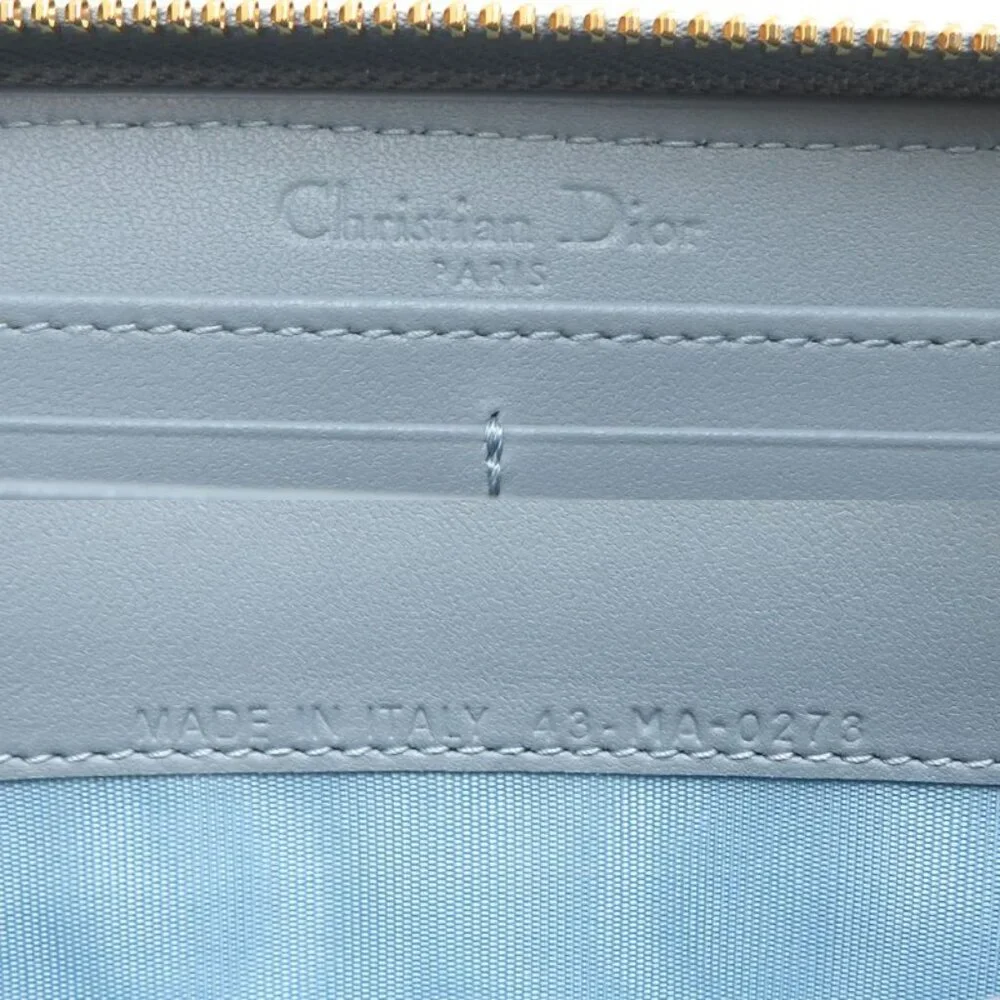 Christian Dior Long Lady Dior Gray Wallet